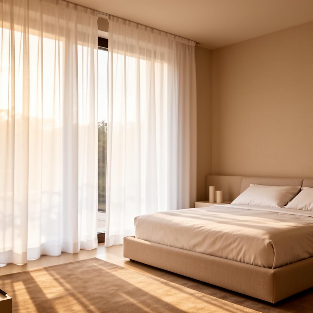 Tende velate in camera da letto